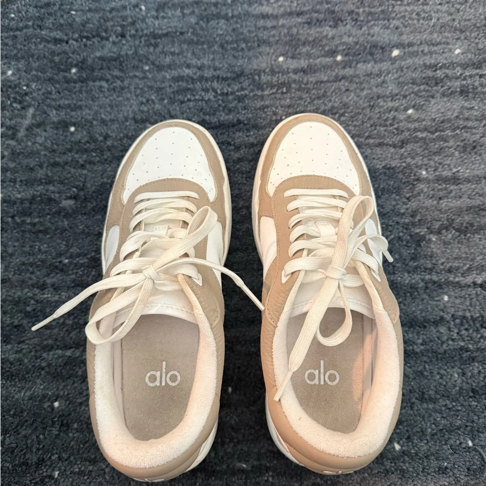 ALO Yoga Beige and White Women's Sneakers